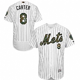 New York Mets #8 Gary Carter White Memorial Day Flexbase Stitched Jersey DingZhi,baseball caps,new era cap wholesale,wholesale hats