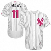 New York Yankees #11 Brett Gardner White Mother's Day Flexbase Stitched Jersey DingZhi,baseball caps,new era cap wholesale,wholesale hats