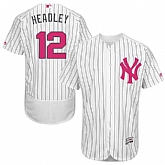 New York Yankees #12 Chase Headley White Mother's Day Flexbase Stitched Jersey DingZhi,baseball caps,new era cap wholesale,wholesale hats