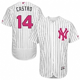 New York Yankees #14 Starlin Castro White Mother's Day Flexbase Stitched Jersey DingZhi,baseball caps,new era cap wholesale,wholesale hats