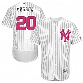 New York Yankees #20 Jorge Posada White Mother's Day Flexbase Stitched Jersey DingZhi,baseball caps,new era cap wholesale,wholesale hats