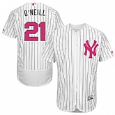 New York Yankees #21 Paul O'Neill White Mother's Day Flexbase Stitched Jersey DingZhi,baseball caps,new era cap wholesale,wholesale hats