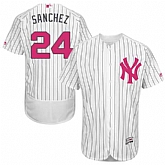 New York Yankees #24 Gary Sanchez White Mother's Day Flexbase Stitched Jersey DingZhi,baseball caps,new era cap wholesale,wholesale hats