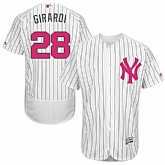 New York Yankees #28 Joe Girardi White Mother's Day Flexbase Stitched Jersey DingZhi,baseball caps,new era cap wholesale,wholesale hats