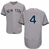 New York Yankees #4 Lou Gehrig Gray Flexbase Stitched Jersey DingZhi,baseball caps,new era cap wholesale,wholesale hats