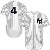 New York Yankees #4 Lou Gehrig White Flexbase Stitched Jersey DingZhi,baseball caps,new era cap wholesale,wholesale hats