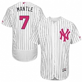 New York Yankees #7 Mickey Mantle White Mother's Day Flexbase Stitched Jersey DingZhi,baseball caps,new era cap wholesale,wholesale hats