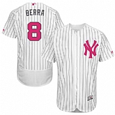 New York Yankees #8 Yogi Berra White Mother's Day Flexbase Stitched Jersey DingZhi,baseball caps,new era cap wholesale,wholesale hats