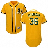 Oakland Athletics #36 Terry Steinbach Yellow Flexbase Stitched Jersey DingZhi,baseball caps,new era cap wholesale,wholesale hats