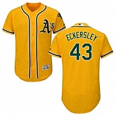 Oakland Athletics #43 Dennis Eckersley Yellow Flexbase Stitched Jersey DingZhi,baseball caps,new era cap wholesale,wholesale hats