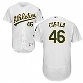 Oakland Athletics #46 Santiago Casilla White Flexbase Stitched Jersey DingZhi,baseball caps,new era cap wholesale,wholesale hats