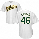 Oakland Athletics #46 Santiago Casilla White New Cool Base Stitched Jersey DingZhi,baseball caps,new era cap wholesale,wholesale hats