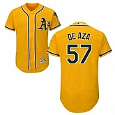 Oakland Athletics #57 Alejandro De Aza Yellow Flexbase Stitched Jersey DingZhi,baseball caps,new era cap wholesale,wholesale hats