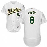 Oakland Athletics #8 Jed Lowrie White Flexbase Stitched Jersey DingZhi,baseball caps,new era cap wholesale,wholesale hats