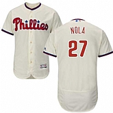 Philadelphia Phillies #27 Aaron Nola Cream Flexbase Stitched Jersey DingZhi,baseball caps,new era cap wholesale,wholesale hats