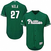 Philadelphia Phillies #27 Aaron Nola Green Celtic Flexbase Stitched Jersey DingZhi,baseball caps,new era cap wholesale,wholesale hats
