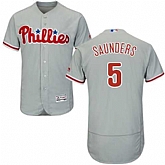 Philadelphia Phillies #5 Michael Saunders Gray Flexbase Stitched Jersey DingZhi,baseball caps,new era cap wholesale,wholesale hats