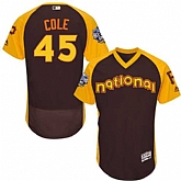 Pittsburgh Pirates #45 Gerrit Cole Brown 2016 MLB All Star Game Flexbase Batting Practice Player Stitched Jersey DingZhi,baseball caps,new era cap wholesale,wholesale hats