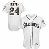 Seattle Mariners #24 Ken Griffey Jr. White Memorial Day Flexbase Stitched Jersey DingZhi,baseball caps,new era cap wholesale,wholesale hats