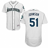 Seattle Mariners #51 Randy Johnson White Flexbase Stitched Jersey DingZhi,baseball caps,new era cap wholesale,wholesale hats