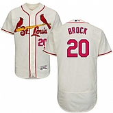 St. Louis Cardinals #20 Lou Brock Cream Flexbase Stitched Jersey DingZhi,baseball caps,new era cap wholesale,wholesale hats