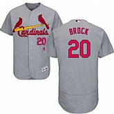 St. Louis Cardinals #20 Lou Brock Gray Flexbase Stitched Jersey DingZhi,baseball caps,new era cap wholesale,wholesale hats