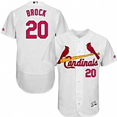 St. Louis Cardinals #20 Lou Brock White Flexbase Stitched Jersey DingZhi,baseball caps,new era cap wholesale,wholesale hats
