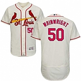 St. Louis Cardinals #50 Adam Wainwright Cream Flexbase Stitched Jersey DingZhi,baseball caps,new era cap wholesale,wholesale hats