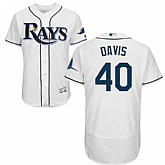 Tampa Bay Rays #40 Wade Davis White Flexbase Stitched Jersey DingZhi,baseball caps,new era cap wholesale,wholesale hats