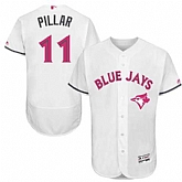 Toronto Blue Jays #11 Kevin Pillar White Mother's Day Flexbase Stitched Jersey DingZhi,baseball caps,new era cap wholesale,wholesale hats