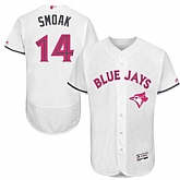 Toronto Blue Jays #14 Justin Smoak White Mother's Day Flexbase Stitched Jersey DingZhi,baseball caps,new era cap wholesale,wholesale hats