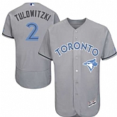 Toronto Blue Jays #2 Troy Tulowitzki Gray Father's Day Flexbase Stitched Jersey DingZhi,baseball caps,new era cap wholesale,wholesale hats