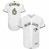 Toronto Blue Jays #6 Marcus Stroman White Memorial Day Flexbase Stitched Jersey DingZhi,baseball caps,new era cap wholesale,wholesale hats