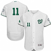 Washington Nationals #11 Ryan Zimmerman White St. Patrick's Day Flexbase Stitched Jersey DingZhi,baseball caps,new era cap wholesale,wholesale hats