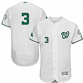 Washington Nationals #3 Michael Taylor White St. Patrick's Day Flexbase Stitched Jersey DingZhi,baseball caps,new era cap wholesale,wholesale hats