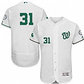Washington Nationals #31 Max Scherzer White St. Patrick's Day Flexbase Stitched Jersey DingZhi,baseball caps,new era cap wholesale,wholesale hats