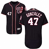 Washington Nationals #47 Gio Gonzalez Navy Flexbase Stitched Jersey DingZhi,baseball caps,new era cap wholesale,wholesale hats