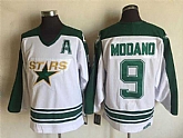 Dallas Stars #9 Mike Modano White-Green CCM Throwback Stitched Jersey,baseball caps,new era cap wholesale,wholesale hats