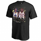 Men's Cleveland Cavaliers vs. Golden State Warriors Fanatics Branded Black 2017 NBA Finals Bound Dueling Player Match Up T-shirt FengYun,baseball caps,new era cap wholesale,wholesale hats