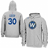 Men's Golden State Warriors #30 Stephen Curry Gray Name & Number Pullover Hoodie FengYun,baseball caps,new era cap wholesale,wholesale hats
