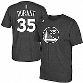 Men's Golden State Warriors 35 Kevin Durant Gray Name & Number T-shirt FengYun,baseball caps,new era cap wholesale,wholesale hats