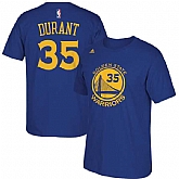 Men's Golden State Warriors 35 Kevin Durant Royal Name & Number T-shirt FengYun,baseball caps,new era cap wholesale,wholesale hats