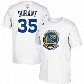 Men's Golden State Warriors 35 Kevin Durant White Name & Number T-shirt FengYun,baseball caps,new era cap wholesale,wholesale hats