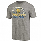 Men's Golden State Warriors Fanatics Branded Heather Gray 2017 Western Conference Champions Fade Away Tri Blend T-shirt FengYun,baseball caps,new era cap wholesale,wholesale hats