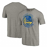 Men's Golden State Warriors Fanatics Branded Heathered Gray Distressed Primary Logo Tri Blend T-shirt FengYun,baseball caps,new era cap wholesale,wholesale hats