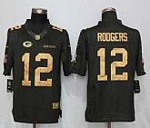 Nike Limited Green Bay Packers #12 Rodgers Gold Anthracite Salute To Service Jersey,baseball caps,new era cap wholesale,wholesale hats