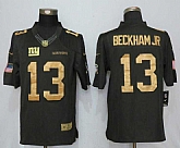 Nike Limited New York Giants #13 Beckham JR Gold Anthracite Salute To Service Jersey,baseball caps,new era cap wholesale,wholesale hats