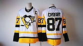 Pittsburgh Penguins #87 Sidney Crosby CCM Throwback White-Yellow Jersey,baseball caps,new era cap wholesale,wholesale hats