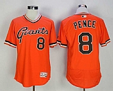 San Francisco Giants #8 Hunter Pence Orange Throwback Flexbase Jersey,baseball caps,new era cap wholesale,wholesale hats
