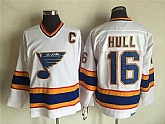 St. Louis Blues #16 Brett Hull Throwback CCM White Stitched Jersey,baseball caps,new era cap wholesale,wholesale hats